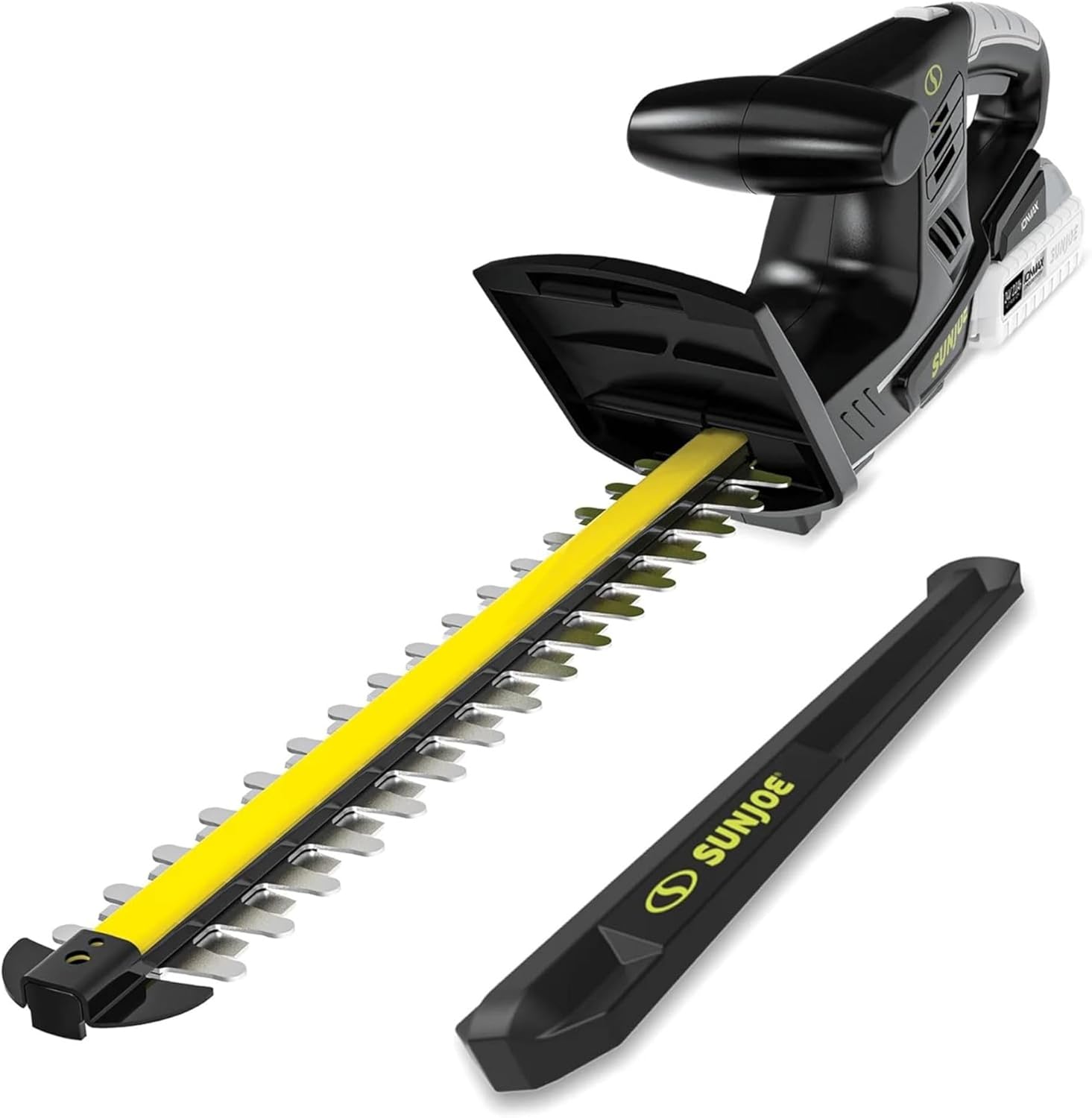 Sun Joe 24V-HT18-LTE 24V 2.0Ah 18-in Cordless Handheld Hedge Trimmer 5/8" Cutting Capacity, Blade, Kit (w/ 2.0 Ah Battery + Quick Charger)