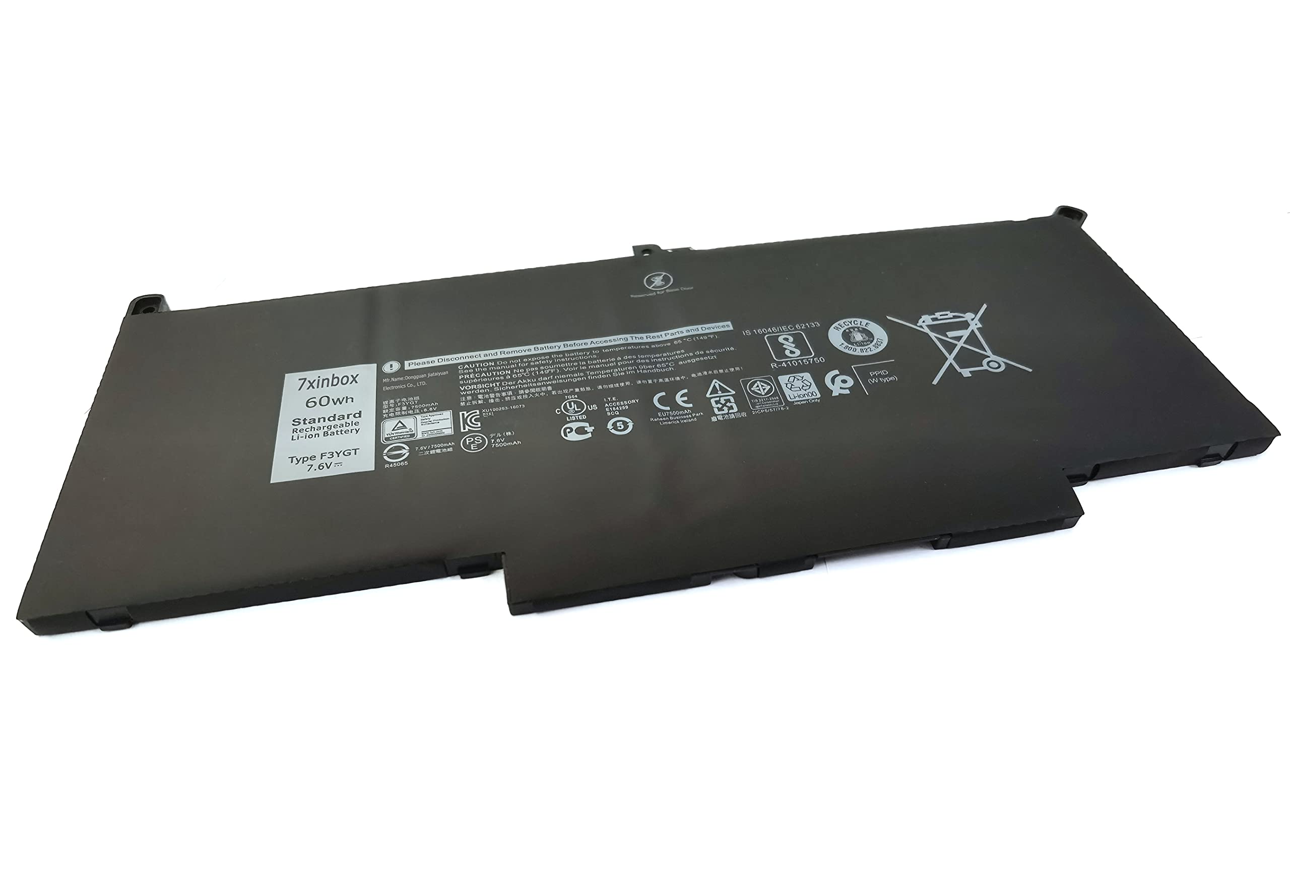 Amazon.com: 7xinbox 7.6V 60Wh 7500mAh F3YGT DM3WC 0DM3WC 2X39G