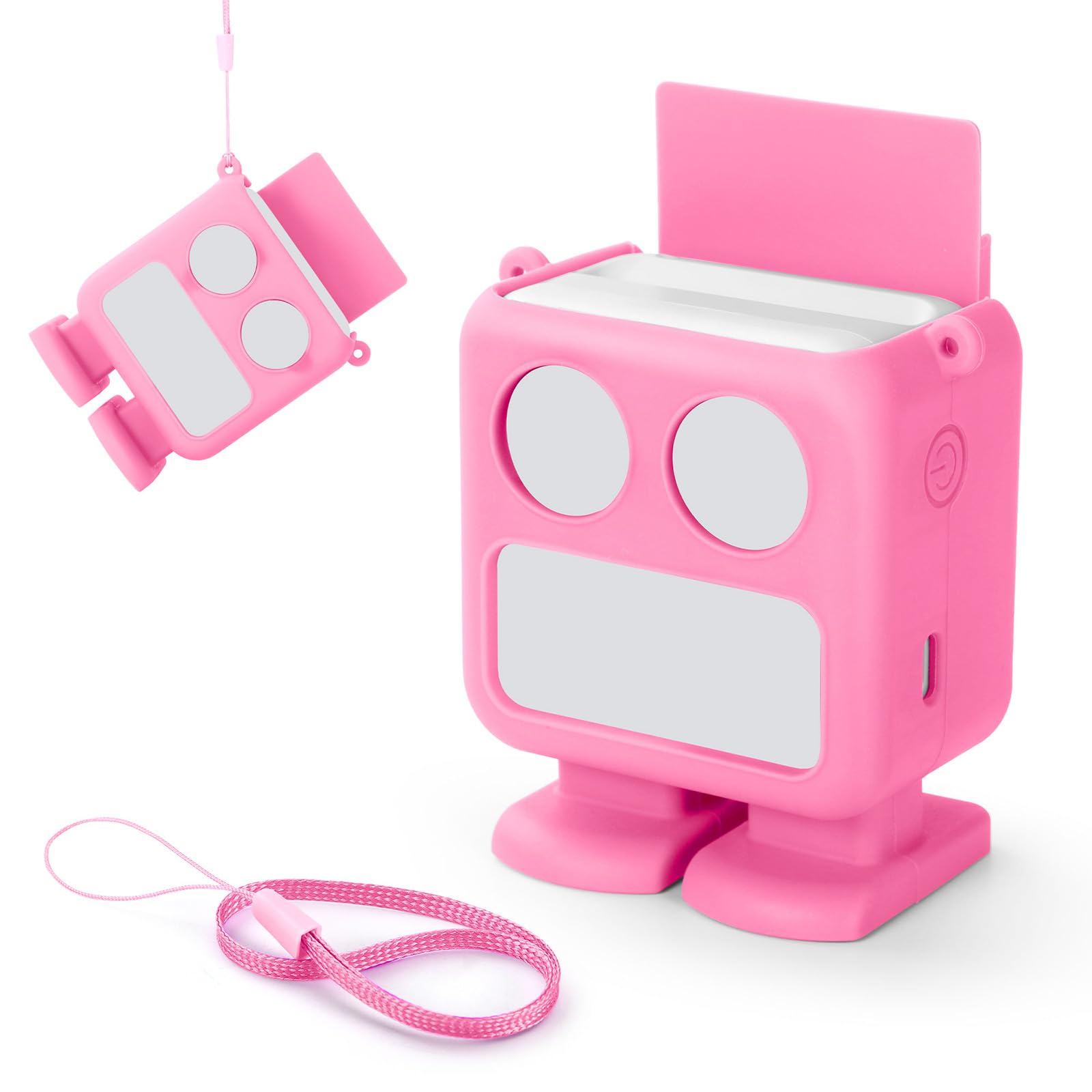 LICHIFIT Cartoon Silicone Case Cover for Yoto Mini Protective Shell Box Cute Skin Multi-Function Protector with Card Slot and Portable Hand Rope