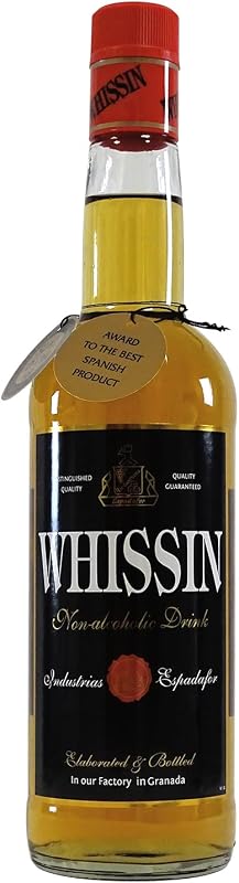 Whissin Non-Alcoholic Whiskey Alternative From Spain 700ml, Vegan & Never Alcoholized