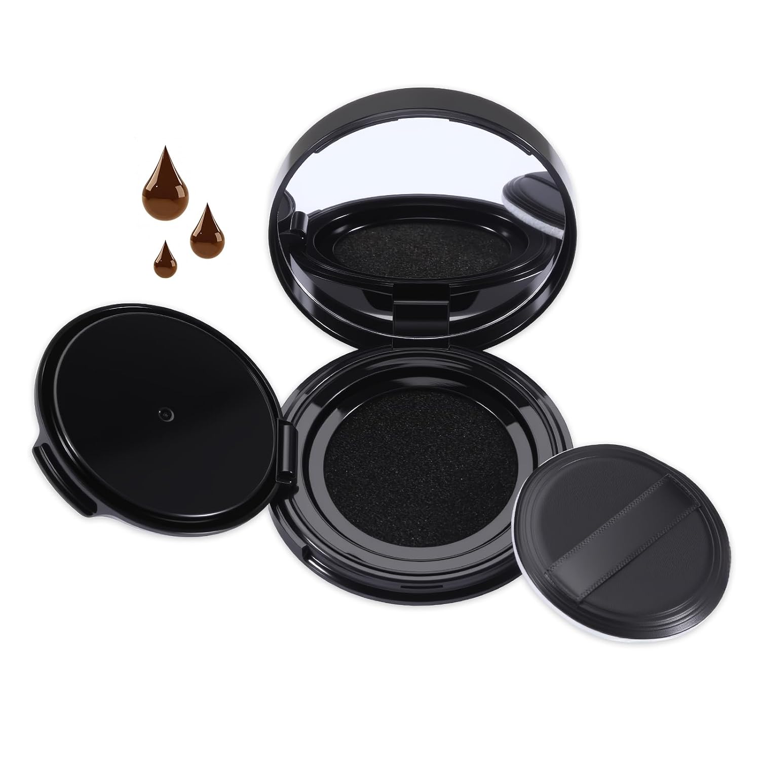 Hair Color Air Cushion, Quick Cover Grey Hair Mascara, Instant Touch-up Cushion for Hair & Beard, Portable