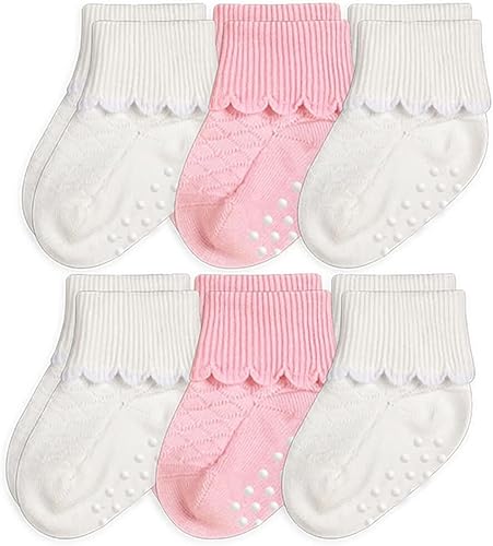 Jefferies Socks Juego de 6 manguitos festoneados para bebé niña bebébebé Jefferies Socks Juego de 6 manguitos festoneados para bebé niña bebébebé