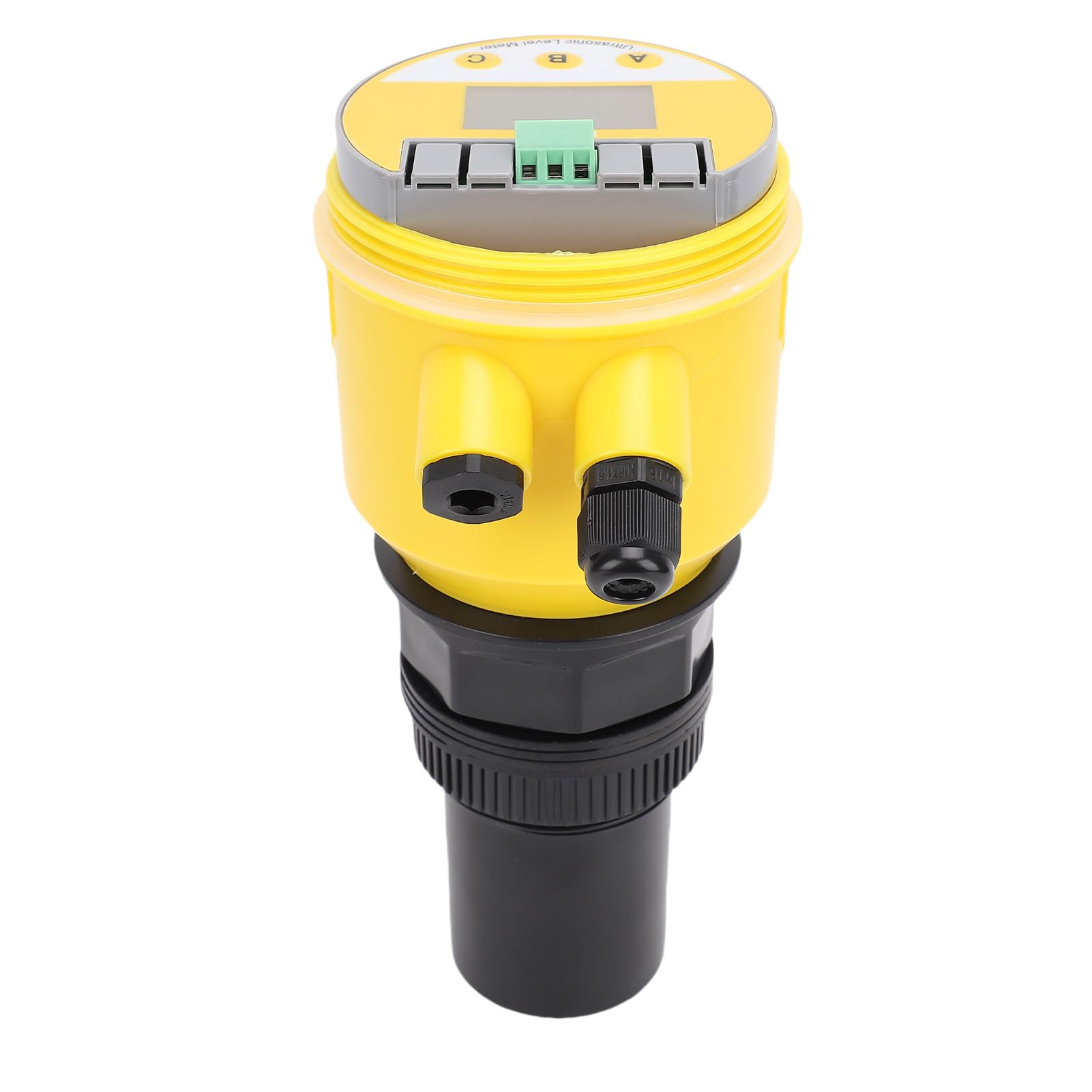 FILFEEL Miernik 0–10 M Wyświetlacz LCD 24 V DC z Wyjściem 4–20 MA IP65 do Wytwarzania Energii Ścieki Górnicze Żółty