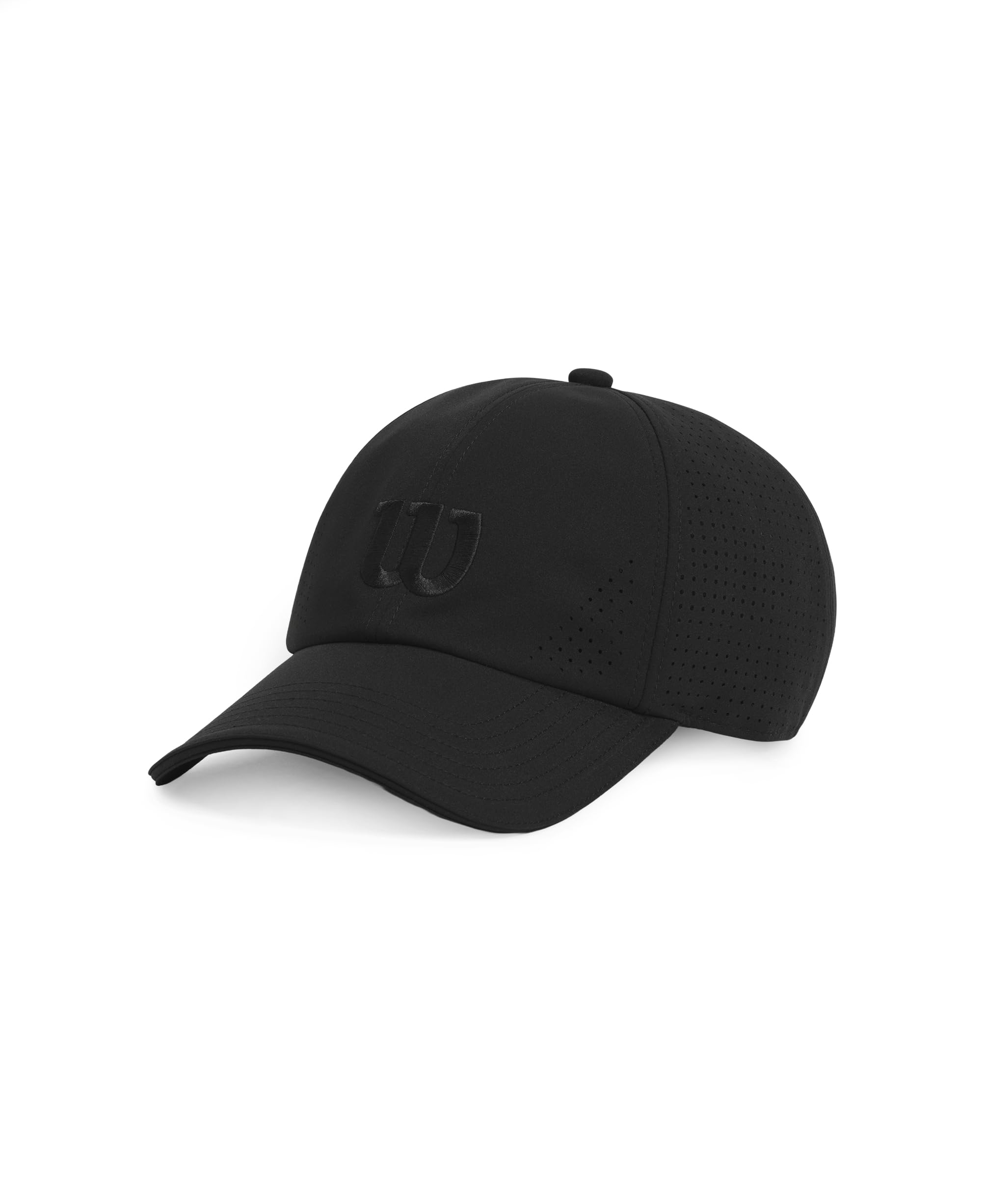 Wilson Active Perforated Cap, Dynamic Hat with a Quick-Dry Band and Structured Crown, with an Airy Design and Adjustable Fit, Colour: Black, Size: SM