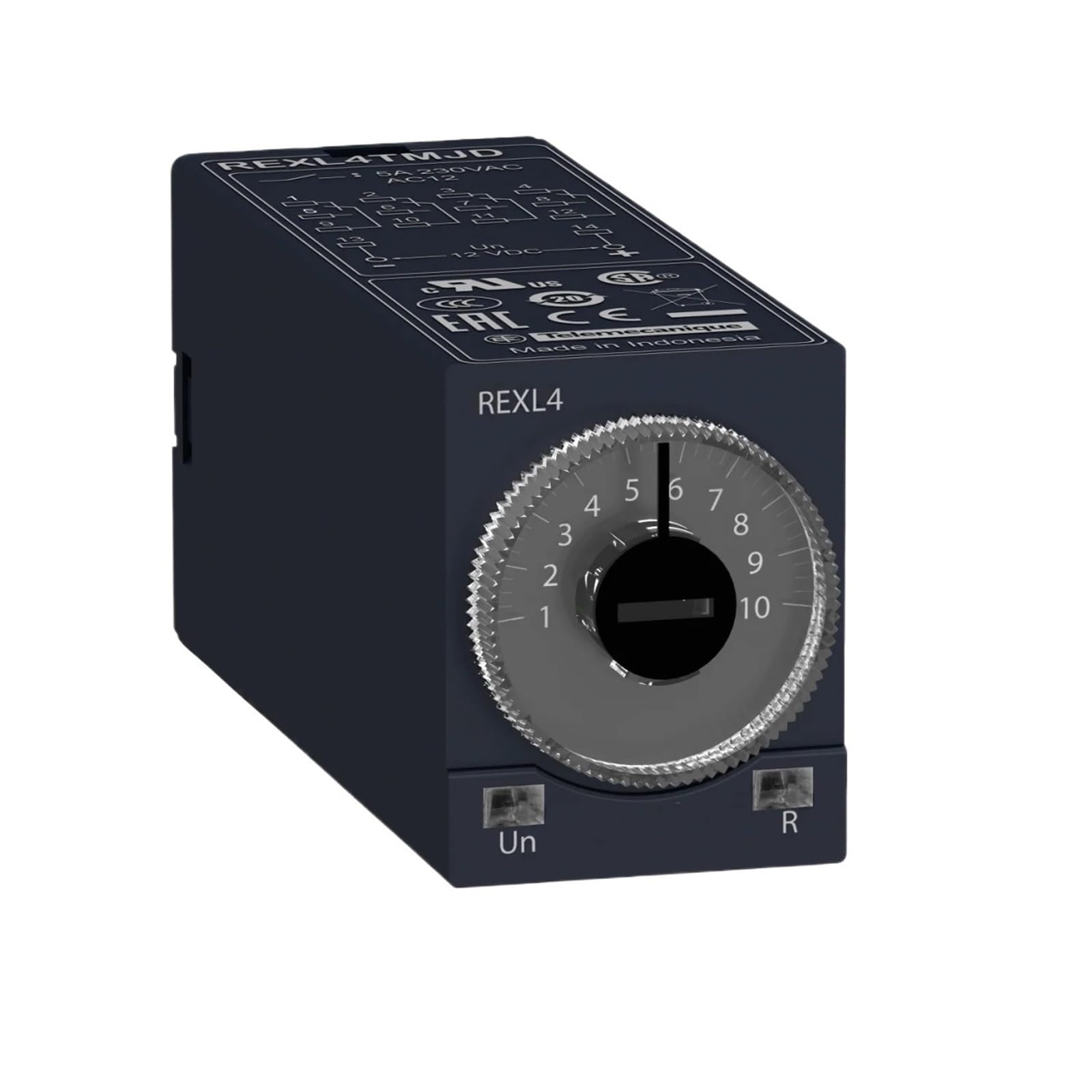 REXL4TMF7 Relè modulare 5A 4CO 0.1s..100h on-delay 120V AC