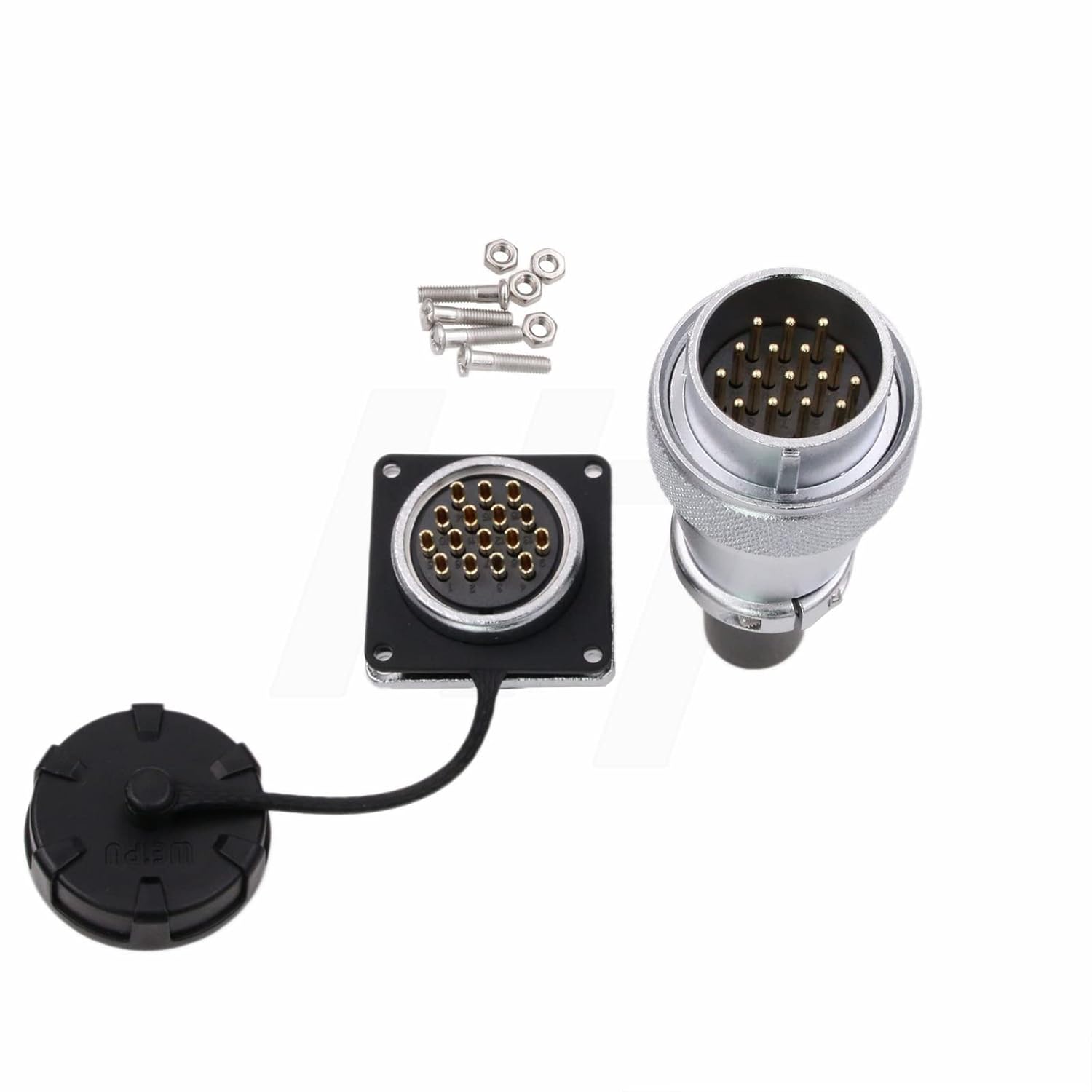 WS28 16 Pin Aviation Circular Power Electrical Connector 10A Male Plug Female Socket Dustproof Heavy Duty Industrial Electrical High Voltage 14awg