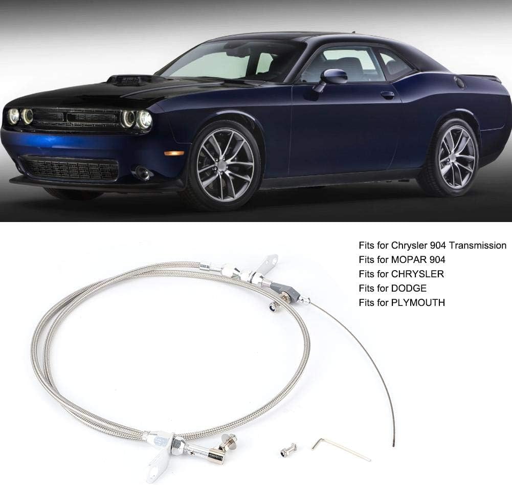 Throttle Cable, Stainless Steel Kickdown Cable Kit Stainless Kick Down Detent Fits for 904