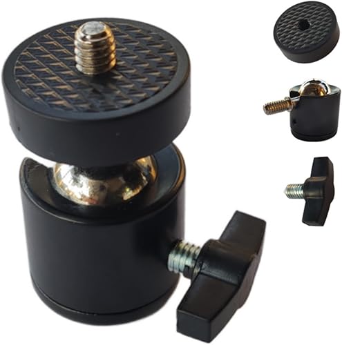 Xianglangsuccess 1Pcs Black 360 Rotary Mini-Ball Head 14" Screw for DSLR Camera Tripod Ball Head Holder