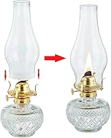 Vista 7 de Lámpara de aceite de repuesto para chimenea, ajuste de 3 pulgadas x 8.3 pulgadas de alto, globo de lámpara de queroseno de vidrio transparente