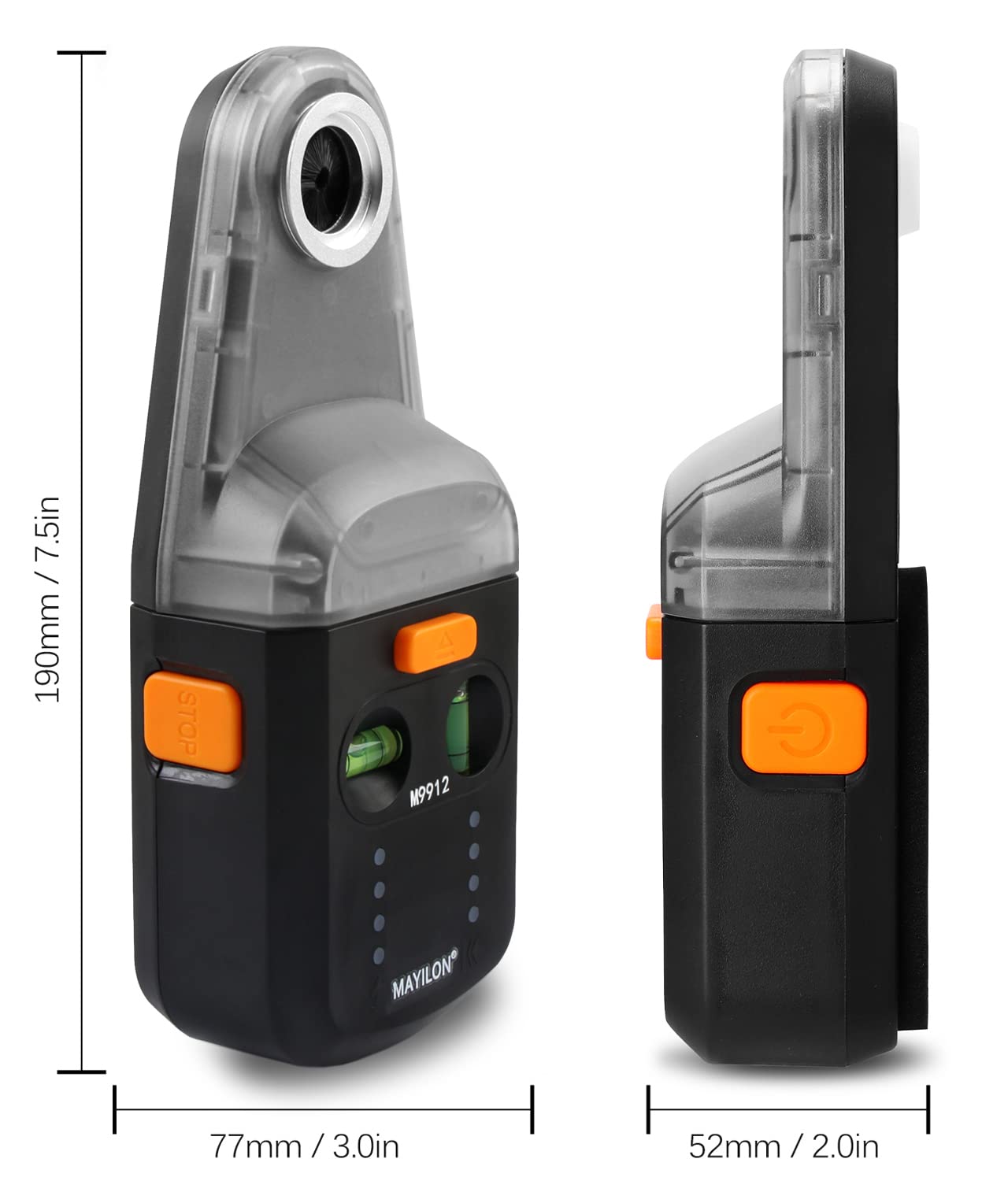 M9912 Staubabsaugung Absaughaube für Schlagbohrmaschine mit Laserebene, Elektrischer Bohrstaubsammler, Wand Saug Vakuum Bohrer Zum Staubfreien Bohren Auf Allen Oberflächen (Für Bohrer bis 13mm)