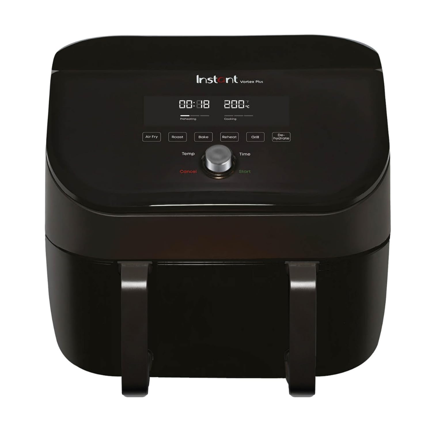 Pot - Versazone Dual Black Air Fryer - Large 8.5L, Family Size - Single Double Basket with Divider - 8 in 1 - Food Dehydrate, Grill, Bake, Roast, Reheat, Non-Stick, Easy...