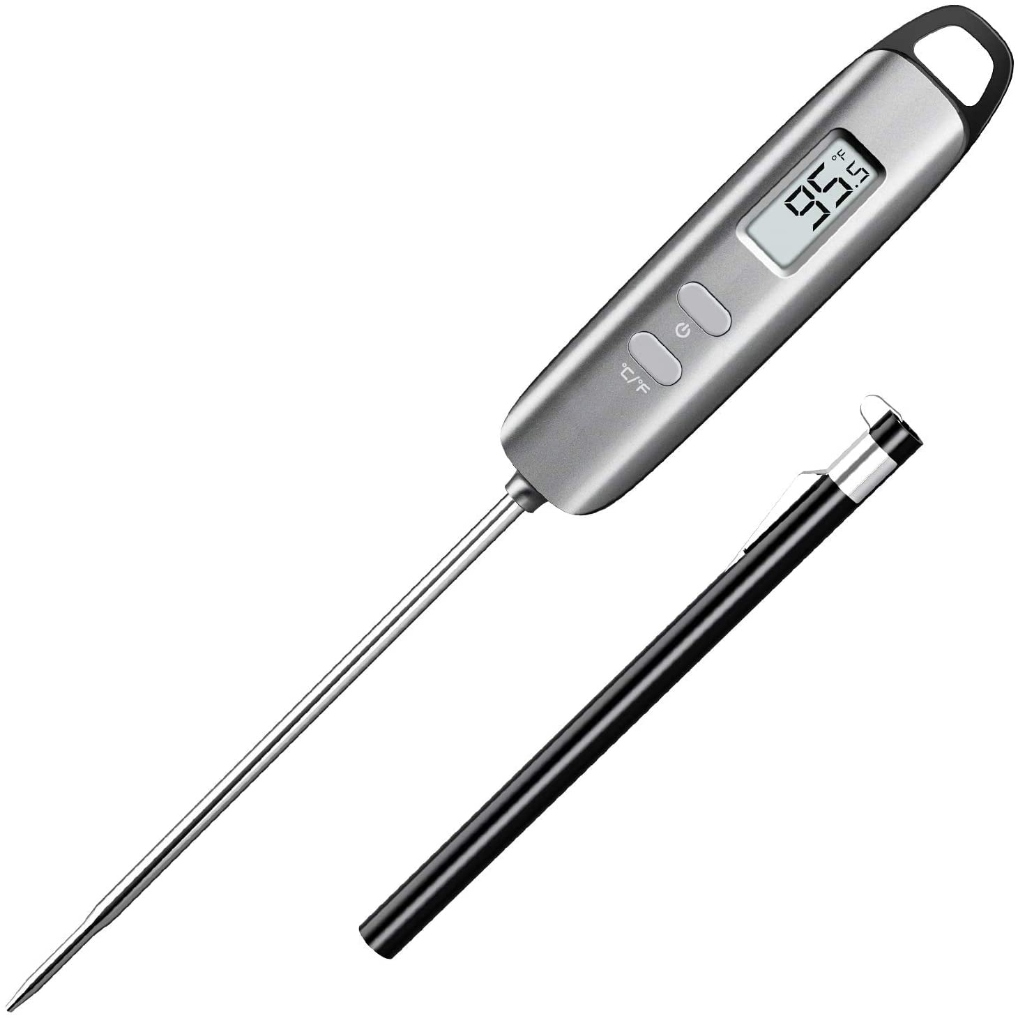 CGZZ Super Fast Meat Thermometer, Instant Read Digital Cooking Thermometer, Digital Electronic Food Thermometer with Rotating Head for Confectionery, Cooking