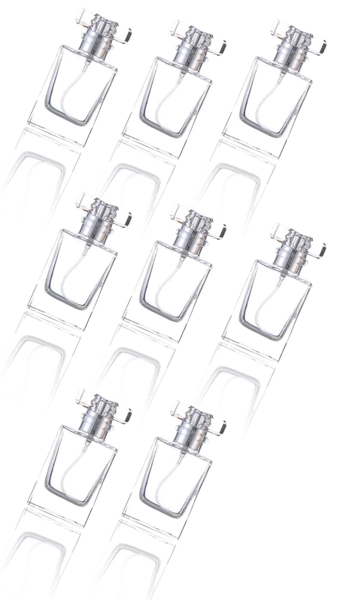 Sponsored Ad – 8 Pack 30ml Clear Glass Atomiser Spray Bottles - Portable and Transparent Square Bottles with Silver Mist Pump - Ideal for Travel, Essential Oils, Aftershave & Cologne