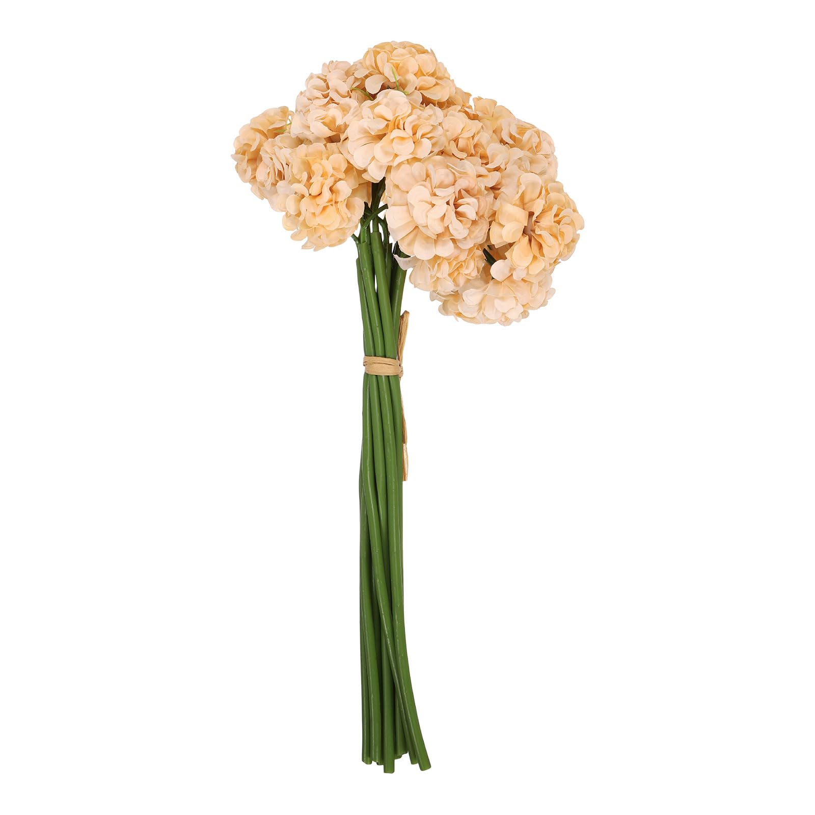 Chrysanthème et hortensia artificiels ambre doré avec tiges pliables sourcing map