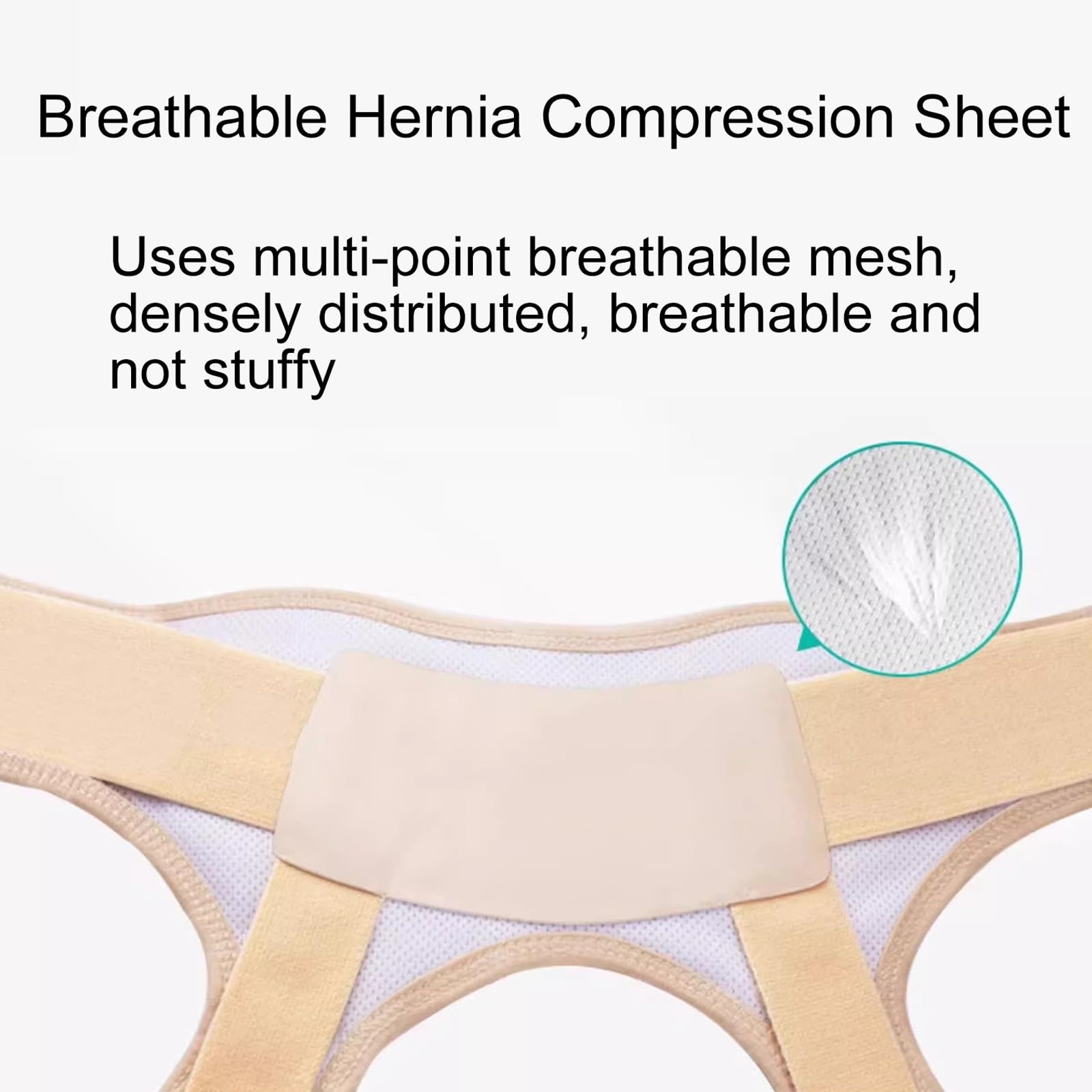 Cinturon Hernia Inguinal para Hombres y Mujeres con 4 Almohadillas de Compresión y Braguero Ajustable y Extraíble para Aliviar el Dolor y La Recuperación