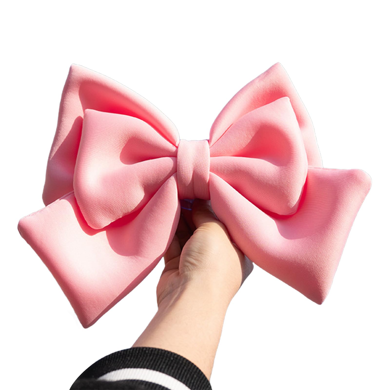 Zeizafa Motorcycle Helmets Bowknot Decoration， Adhesive Large Bowknot Ornament Motorbike Helmets Decor Fashion Helmets Patches Pink