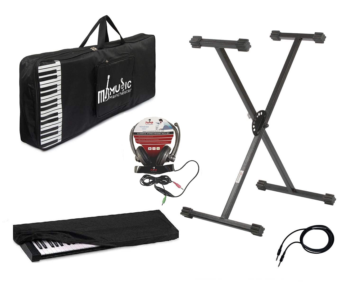Portable Keyboard 5pc accessories with Padded Quality Bag With