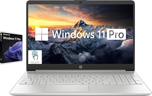 hp Computadora portátil de negocios con pantalla táctil de 15.6 pulgadas, portátil Windows 11 Pro, procesador Intel Core i7-1255U de 10 núcleos, 16