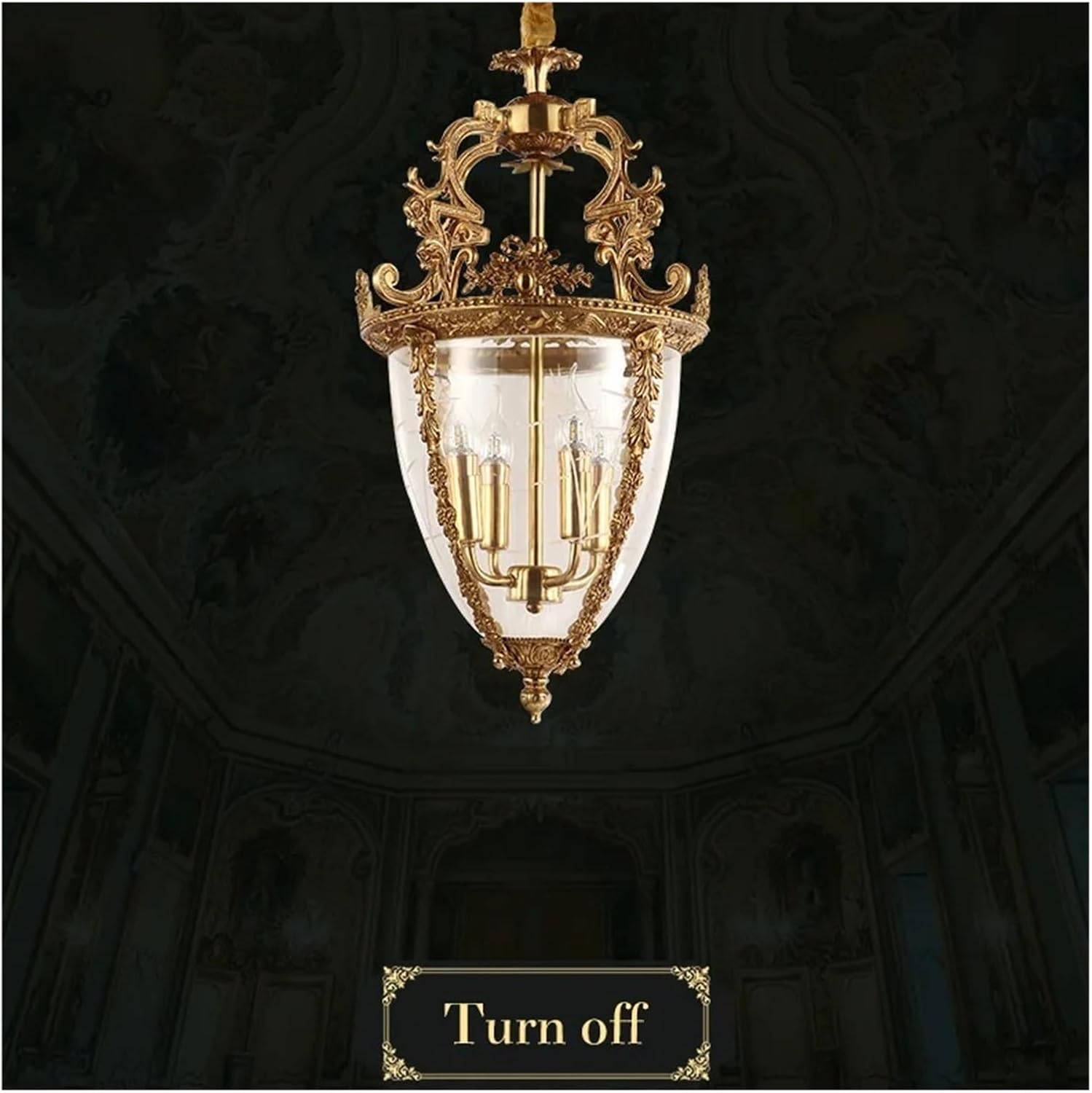 French European Family Copper Porch Lamp Chandelier Indoor Hanging Lights Candle Led Lights,luminaire