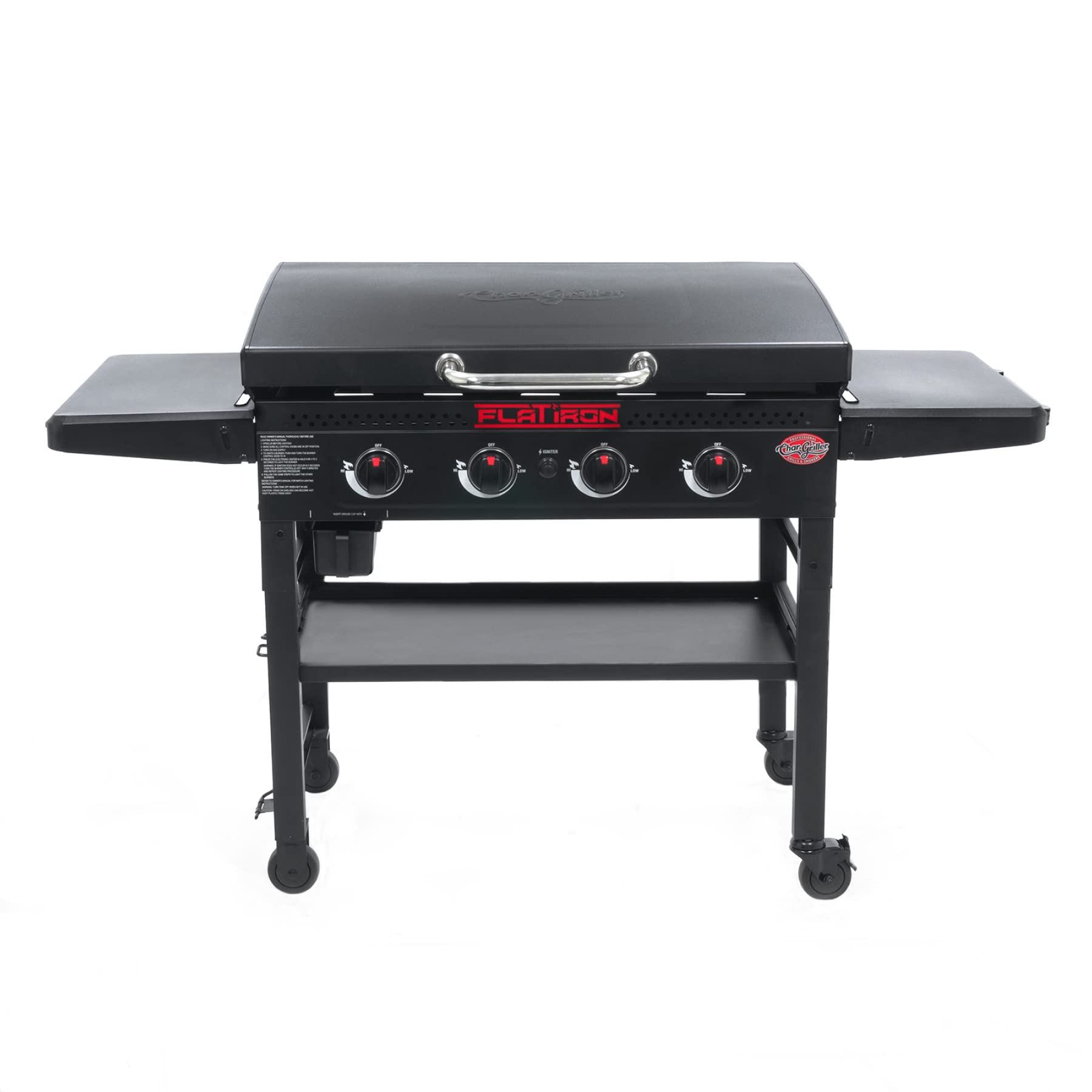 Char-Griller Flat Iron 4-Burner Propane Gas Flat-Top Griddle
