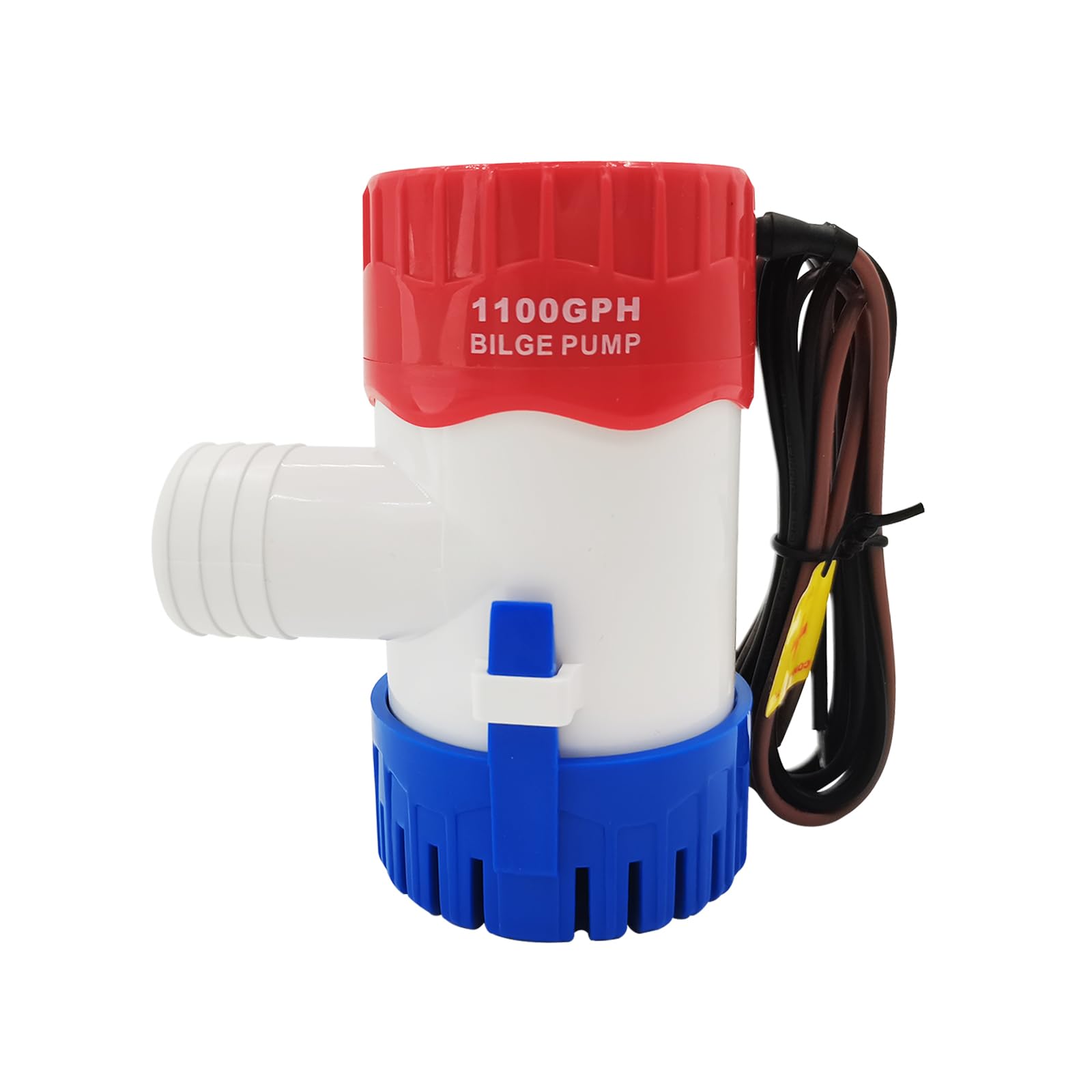 Akoleyer 12V 1100GPH Non-Automatic Submersible Boat Bilge Water Pump Built-in Auto Float Switch