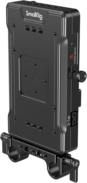 SMALLRIG V-Mount Battery Plate z Wejściem/Wyjściem USB-C i Wyjściem USB-A, Zaawansowana Płytka Akumulatorowa z Mocowaniem V z Portami Zasilania D-Tap (14,8V) i DC (8V / 12V) - 3203B