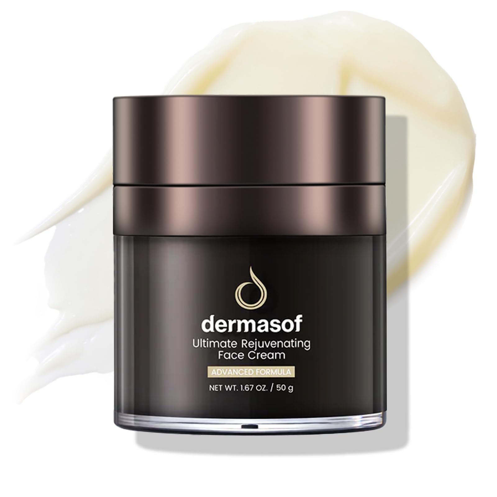 Dermasof Ultimate Rejuvenating Moisturizer Face Cream Possesses Anti Aging&Wrinkle&Oxidant&Glycation Properties,Facilitates Hyaluronic Acid Synthesis and Enhances Skin Firmness and Elasticity;1.67 OZ
