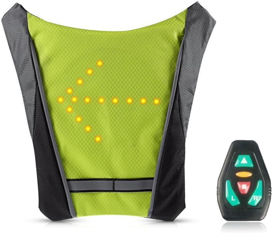 Amorus® Waterproof Cycling Backpack Safety LED Flashing Warning Light Turn Signal with Wireless Remote