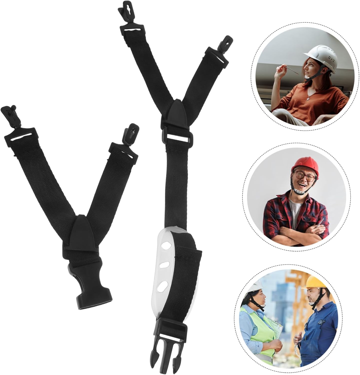 24pcs Chin Strap for Hard Hats Industrial Safety Hat Chin Elastic Replacement Accessory for Men Random Color