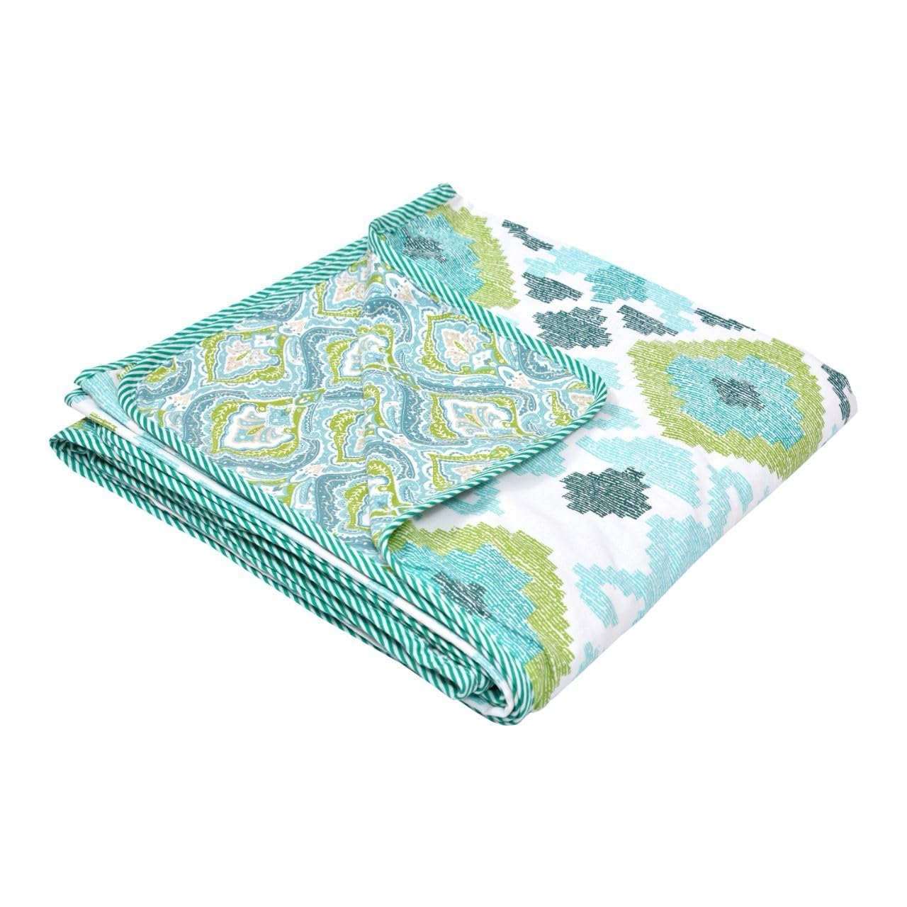 100% Cotton Single Bed Dohar - Reversible AC Blanket for All Seasons - Lightweight & Portable for Travelling (Design-09, Single)-image-45