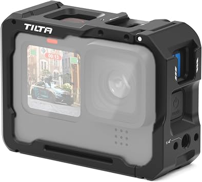 Tilta Full Camera Cage Compatible with GoPro Hero 13/12/11/10/9 Black | Professional Cage | Aluminum Build | Two Threads | Cold Shoe Mount | Quick Release | TA-T42-FCC-B
