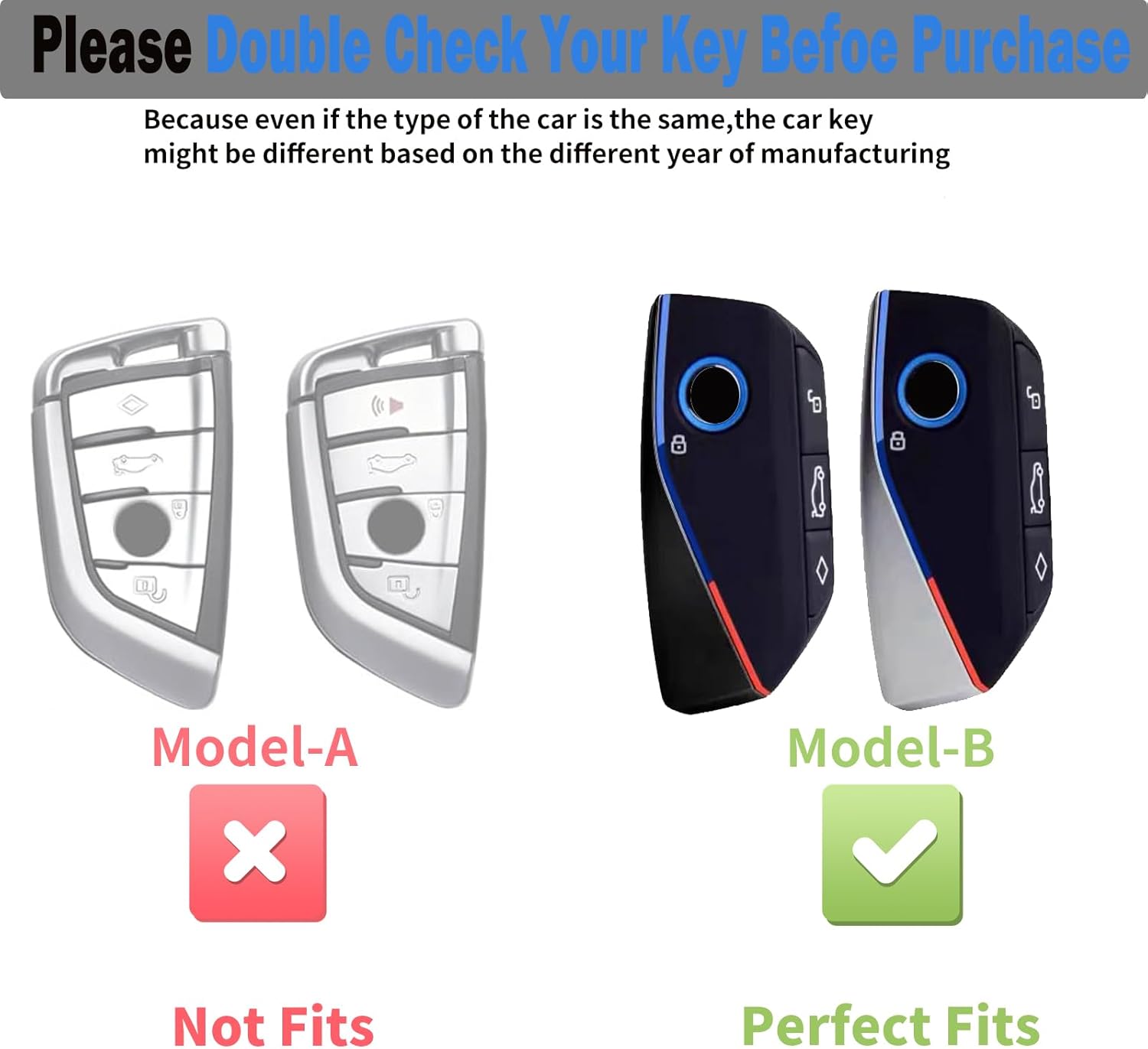 for BMW Key Fob Cover,Zinc alloy key cover Compatible with X5 X6 2024-2025/2 3 5 7 X1 X7 iX i7 XM 2023-2025 Remote Smart Key Protector