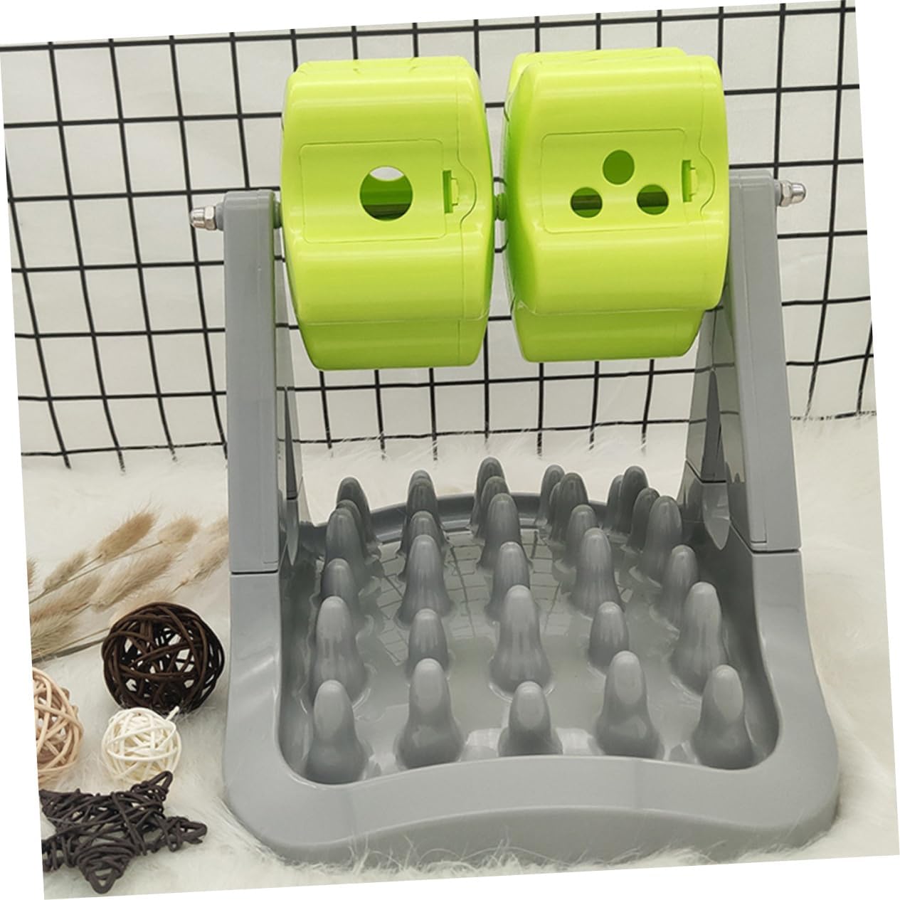 Automatic Dog Food Dispenser Choking Design Rotatable PET Feeder Bowl 1-Piece Training Toy for Dogs