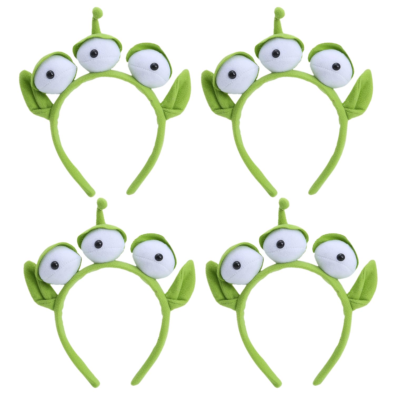 DVOFU 4Pieces Three Eyes Alien Headband Space Eyeball Hairband Cute Eyes Elastic Headband Hair Accessories Suitable for Cosplay Halloween Party Taking Photos