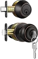 Vista 29 de Goldenwarm - Perillas interiores de puerta de bronce aceitado, perillas para puerta de dormitorio, pomo de puerta de bronce con privacidad, perilla