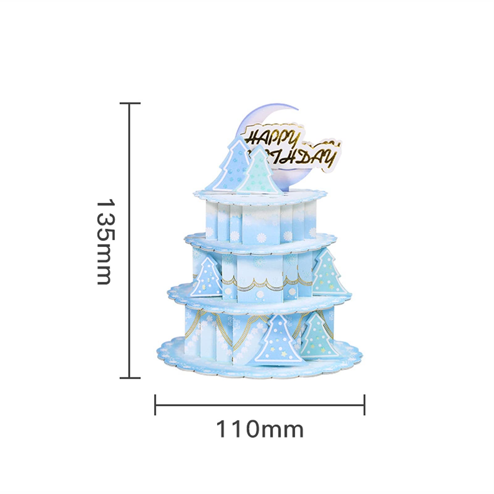 Biglietti d' auguri Cartoline di compleanno Cartolina d' auguri del regalo di compleanno del regalo di compleanno 3D Biglietti di auguri di pop- up con invito della cartolina della busta Anniversario