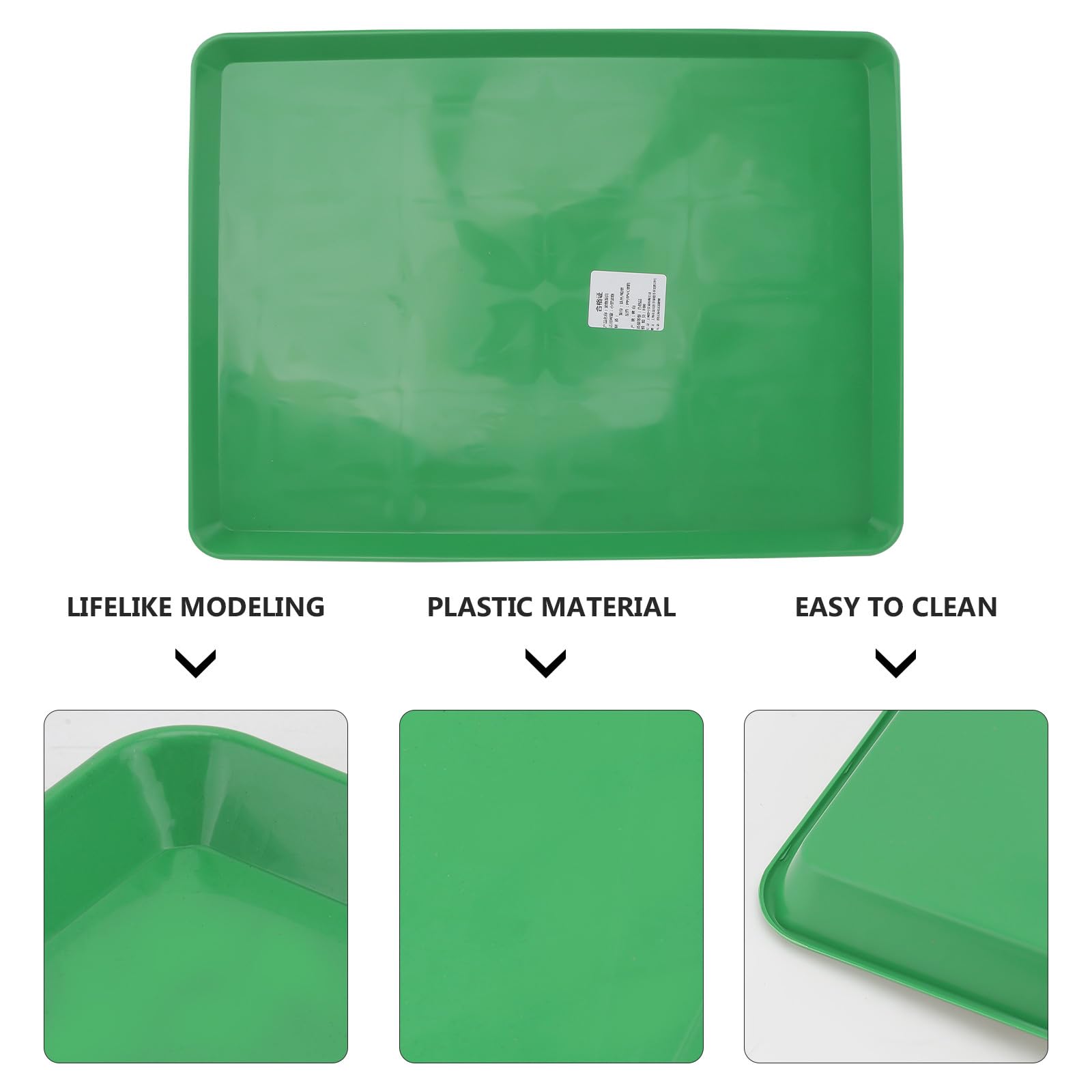 Fondo Resistente agli Odori alla Ruggine in Plastico Verde per Gabbia Coniglio Vassoio Igienico per Toilette Animali Domestici, per Gabbie di Piccole Dimensioni