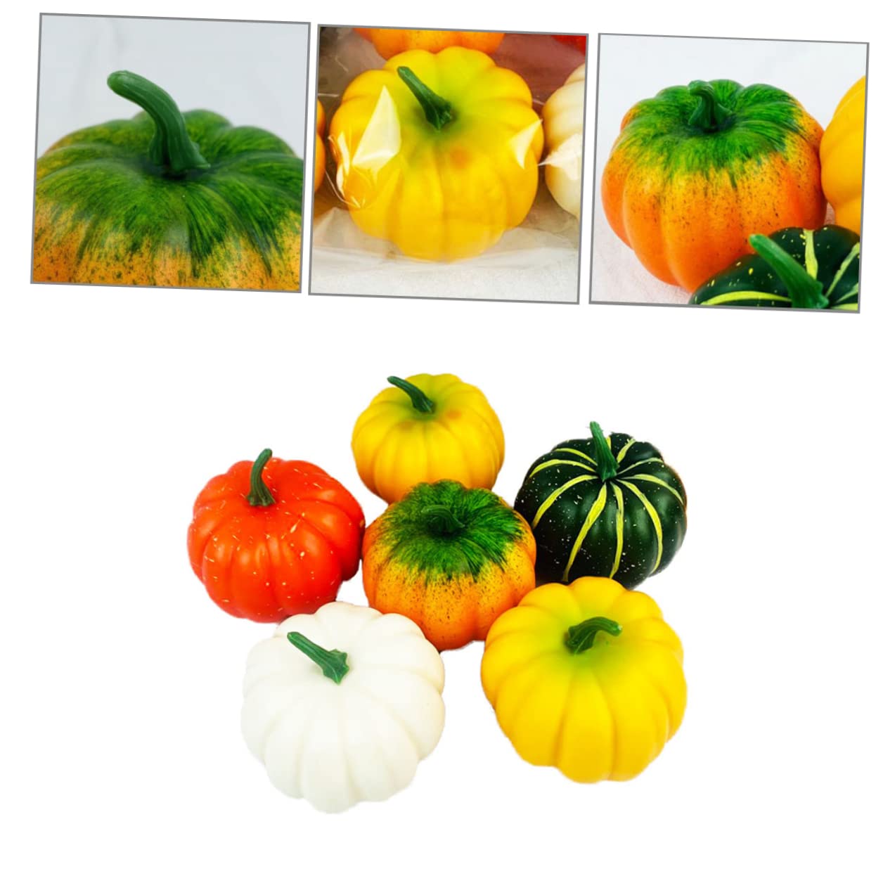 ABOOFAN 2sets Zucche Artificiale Per Decorazioni Ringraziamento Zucche Decorative Simulate Per Casuale