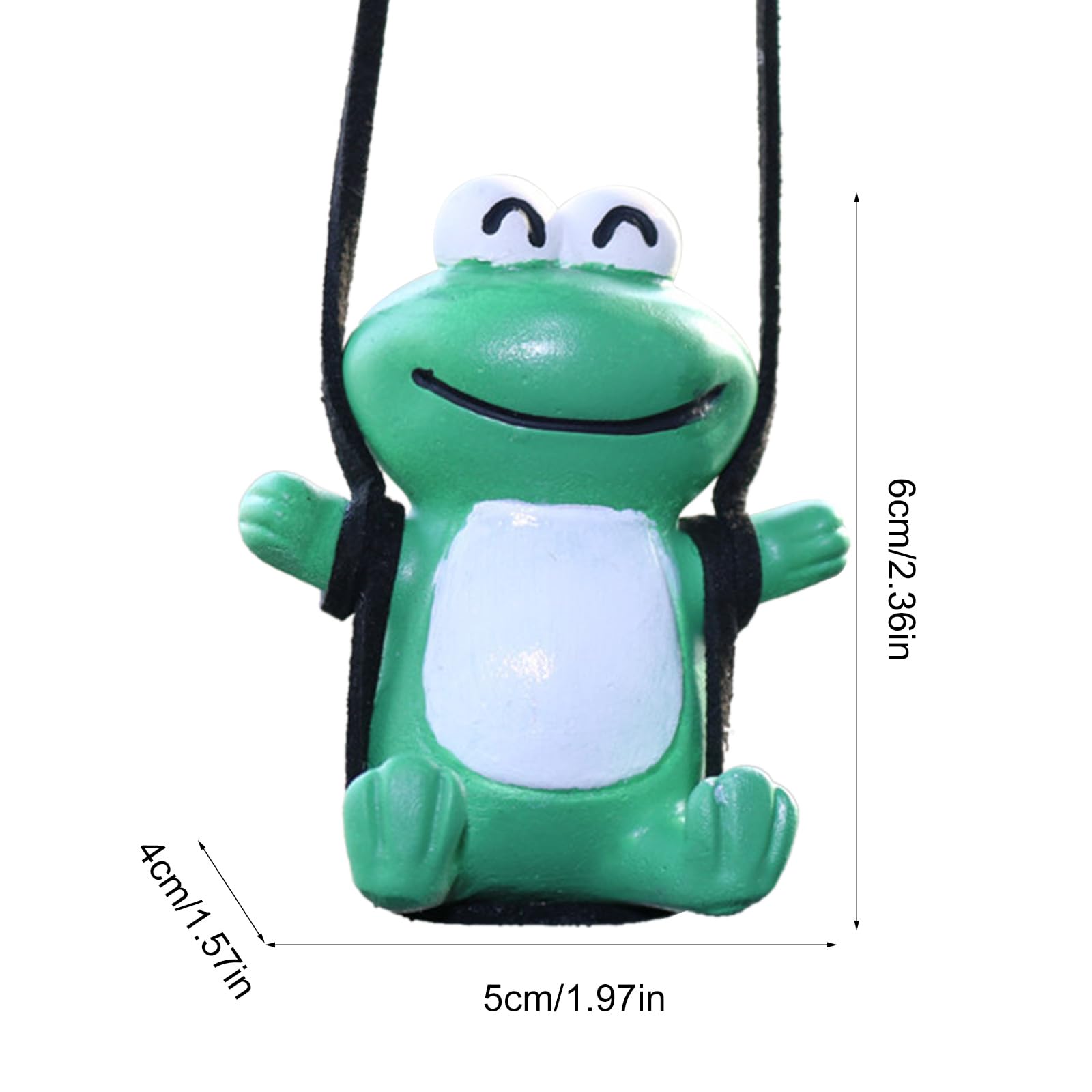 Accessorio Per Specchietto Auto A Forma Di Rana - Fatto A Mano All'uncinetto In Cotone - Portafortuna Da Appendere In Auto - 4