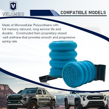 SSR-612-40 Rear Air Helper Springs kit/Rear Air Suspension Helper Springs System Left Right For Toyota Tacoma 2016-2023,For Toyota Tacoma Prerunner,For Nissan Frontier2016-2023 Blue