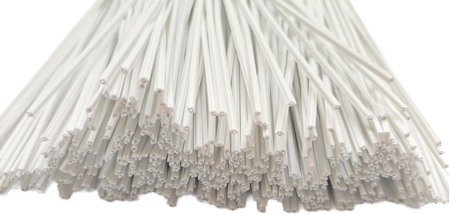 300 Pcs 12"Plastic Twist Ties, Garden Plant Twist Tie Cable Tie, Plastic Cable Ties for Bread Candy Bags, Gift Bags (White,Circular material) image 5