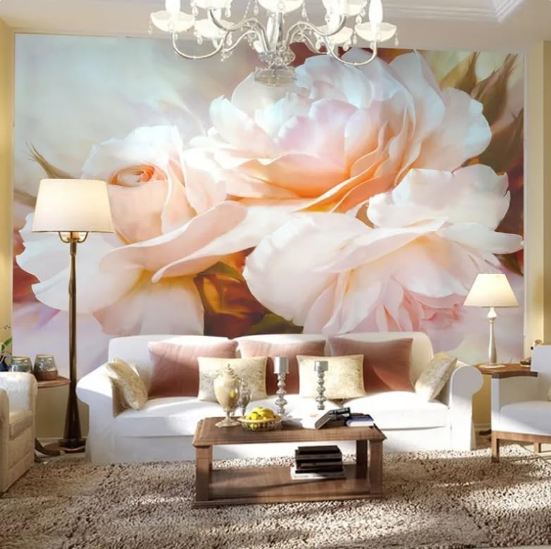 Papier peint fleur 3D classique moderne au format panoramique 350x256 cm - 3