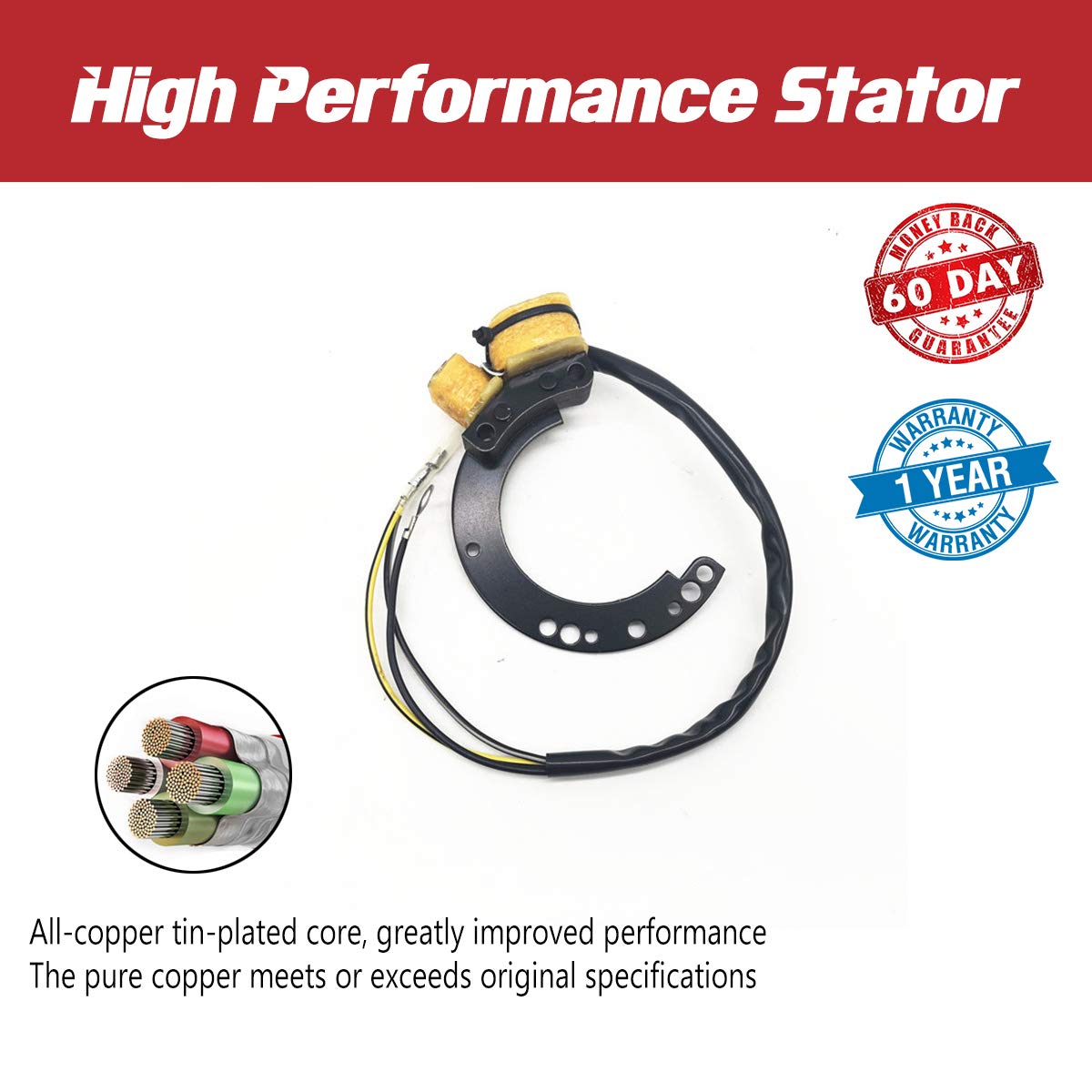 JETUNIT Stator For Mercury 18-5864 174-6617K1 Outboard 6 8