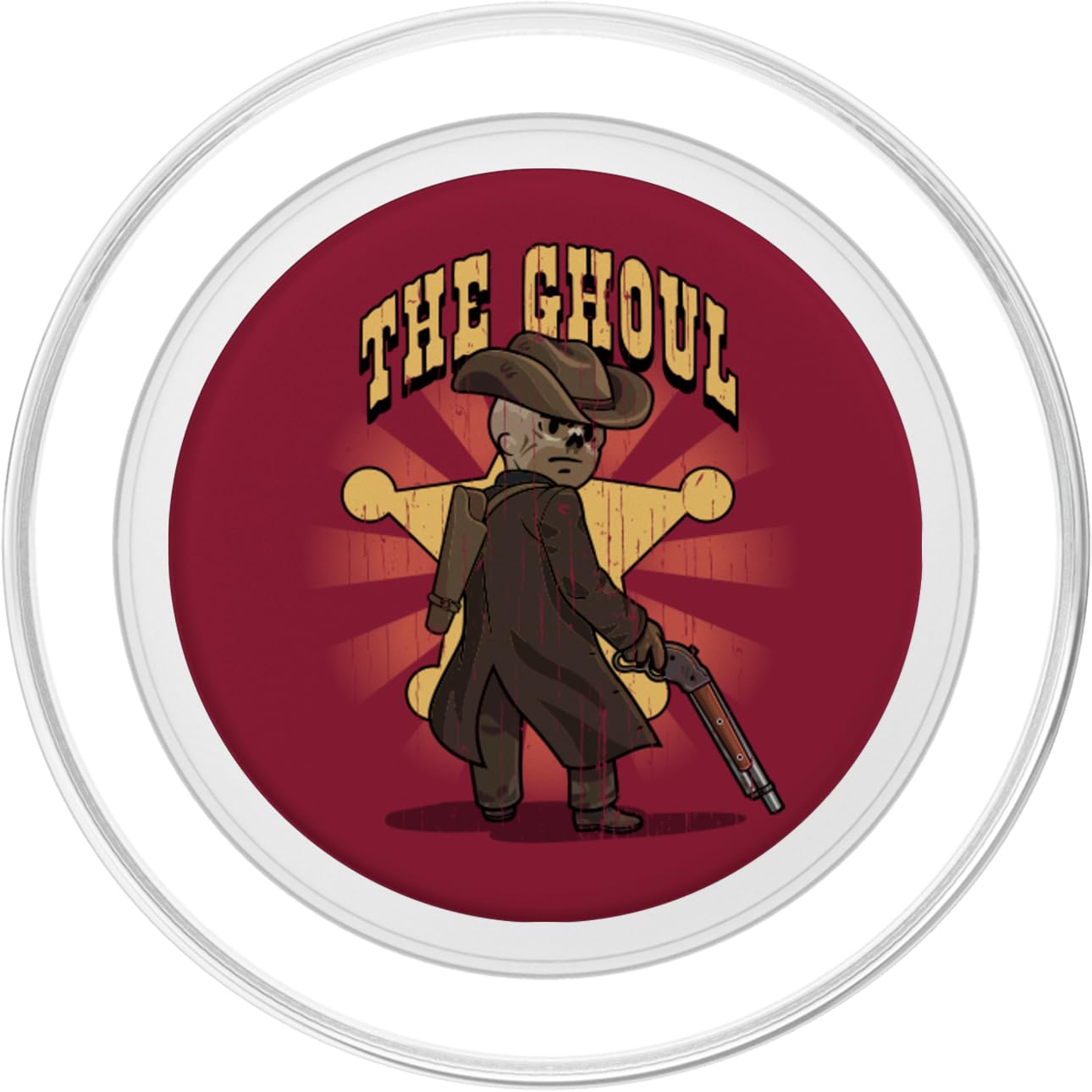 Fallout - The Ghoul Vault Boy PopSockets PopGrip for MagSafe, Clear - Image 2