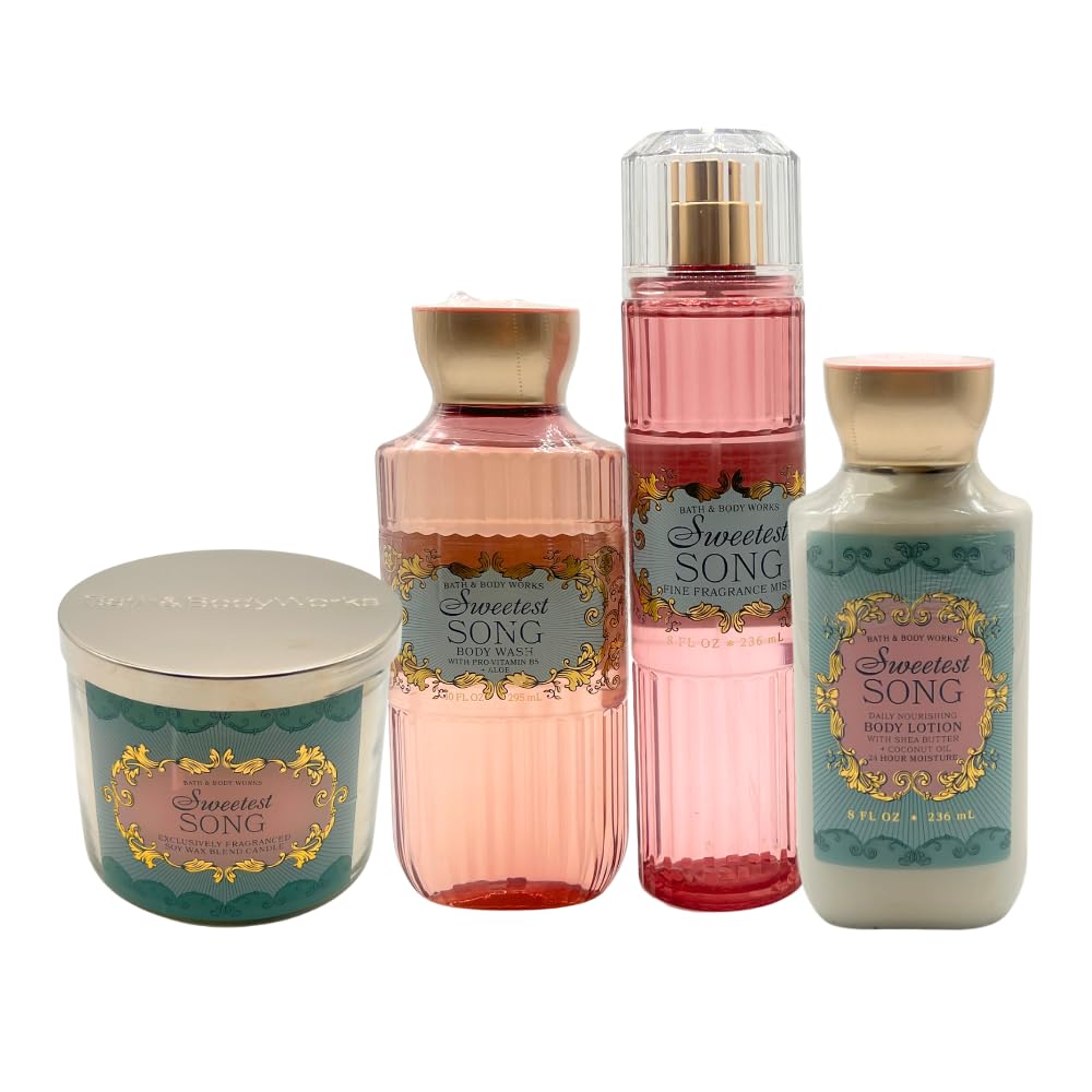 Amazon.com : Bath & Body Works SWEETEST SONG 4-piece Deluxe Gift