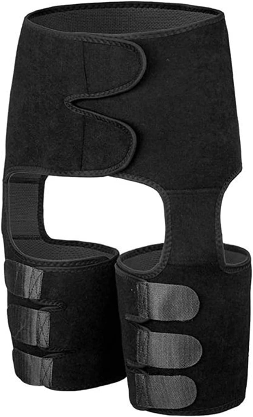 Ajustable Cadera Muslo Brace Manga De Compresión Cintura Piernas Guardias Ingle De La Cadera Para Distensión Muscular Tirada Para El Alivio Del Dolor De Cadera 22.7.20 (Color : Black, Size : XL/X-L