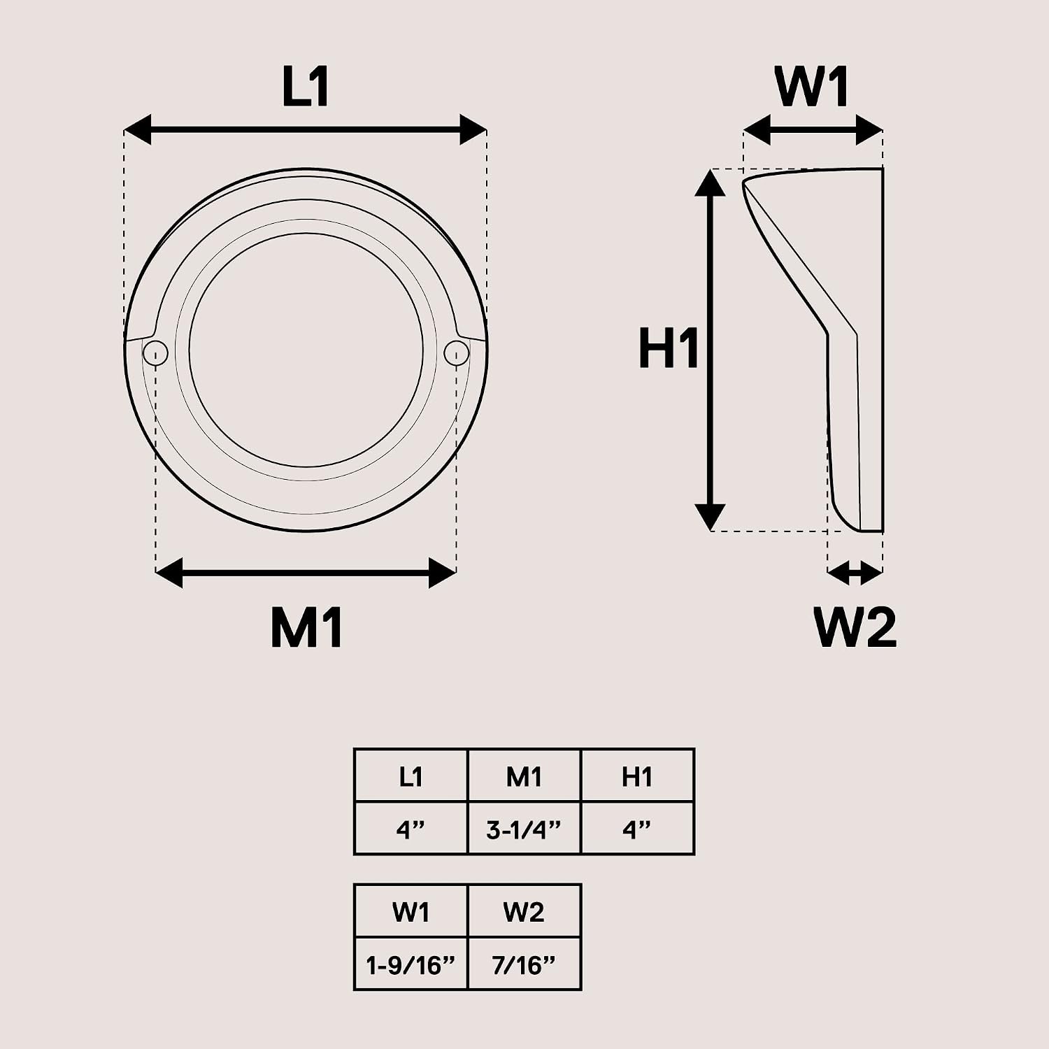 TRUE MODS 4pc 2.5" Round Marker Light Chrome Visor Bezel Install-On-Grommet