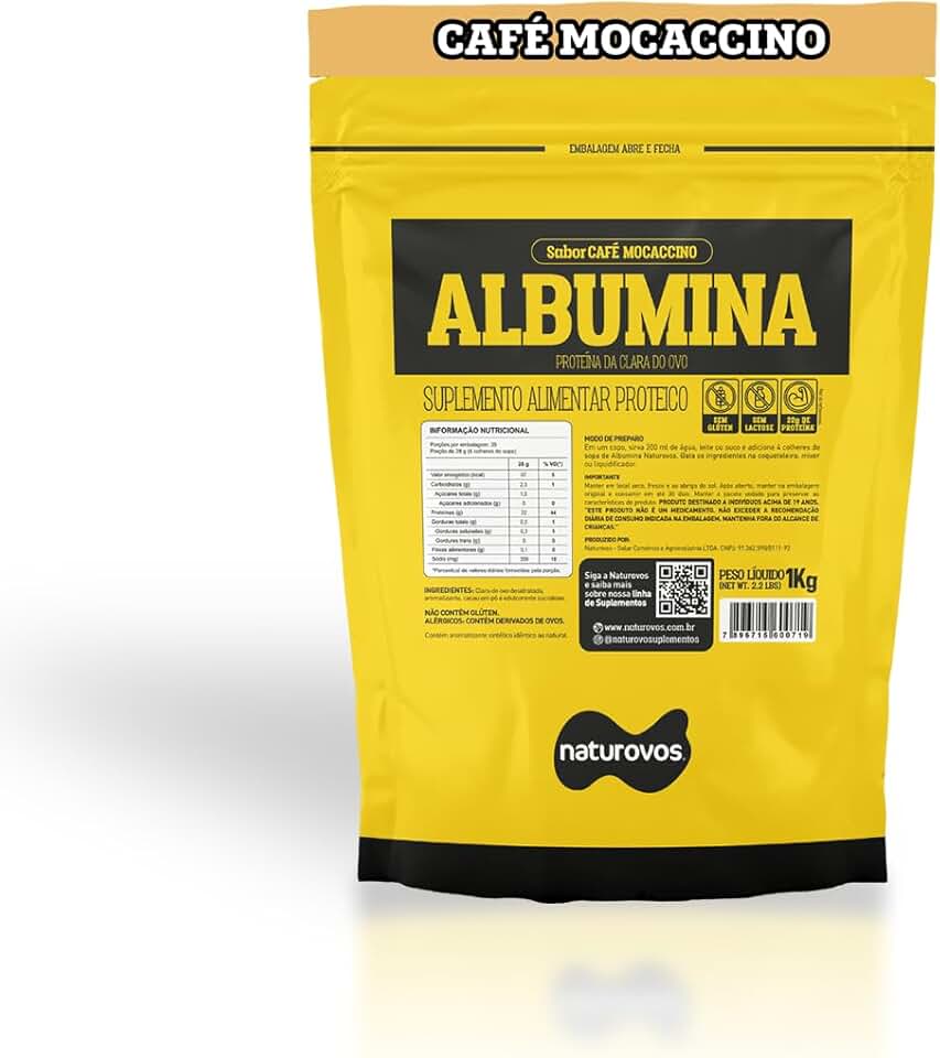 Albumina Sabor Mocaccino 1Kg, Naturovos