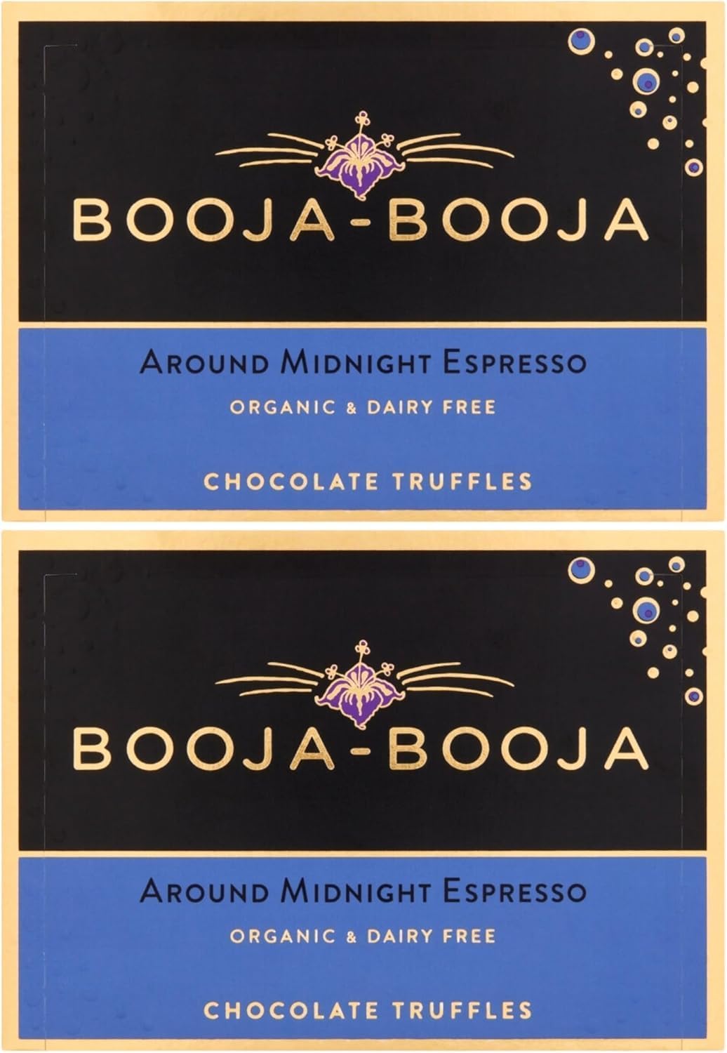 Dairy Free Chocolate Truffles Bundle With Booja Booja Midnight Espresso Chocolate Truffles 92g (2 Pack)