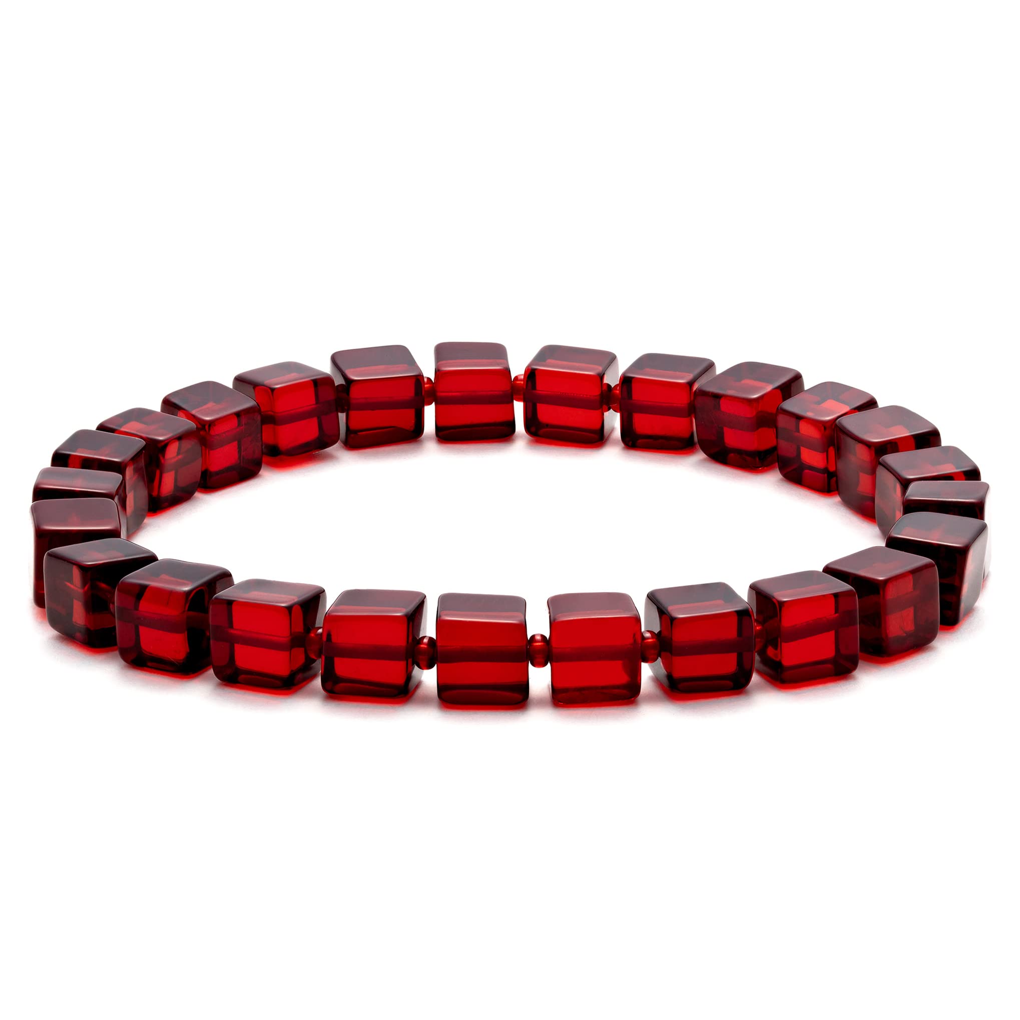 Natural Baltic Amber Bracelet for Women and Men Stretch Wristband